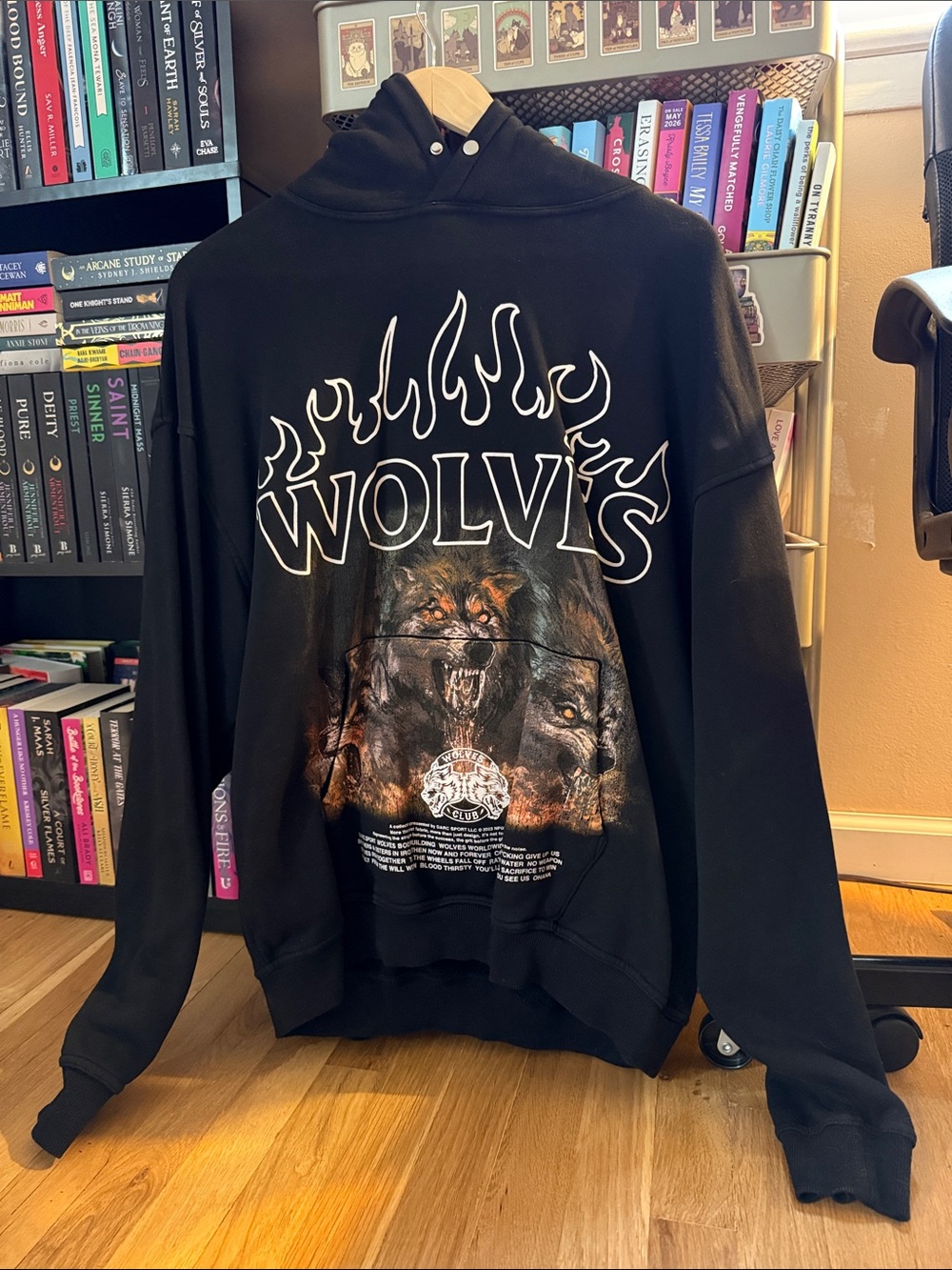 Darc Sport Black Wolves Graphic Crewneck Sweater